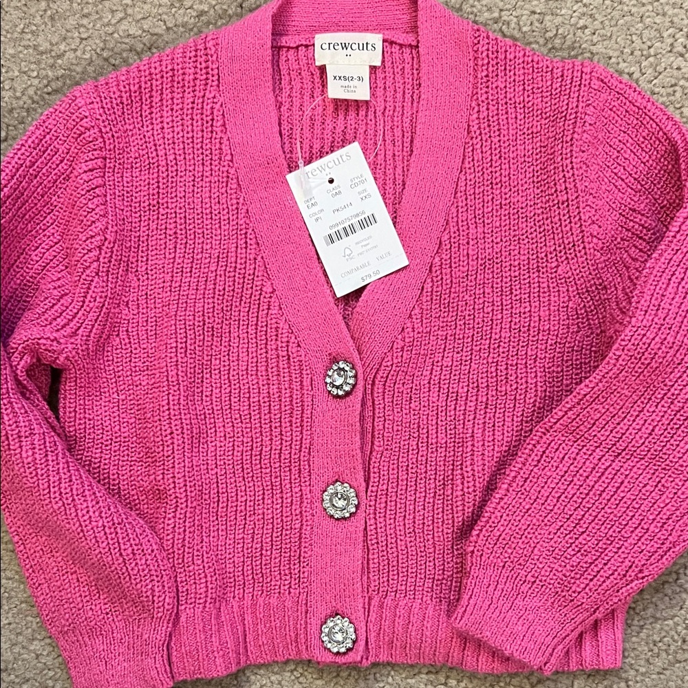 Crewcuts Pink Kids Cardigan Sweater